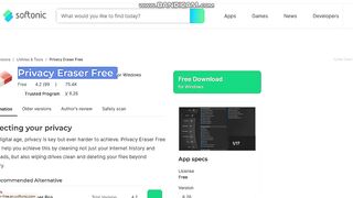 Privacy Eraser Free For Windows