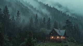 Free Rainy Forest Cabin Footage – Download Cinematic Rain Video in HD & 4K