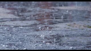 Heavy Rain Falling on Ground – Relaxing Rain Footage Free Download | Rain Drops Splash Slow Motion HD