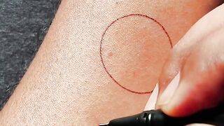"Gel Pen Art: Blooded Sword Temporary Tattoo"....