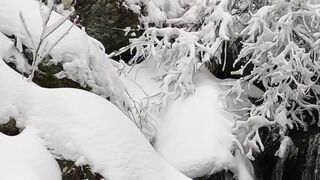 Olympic Winter Games Milano Cortina 2026 - water flowing in stream in winter | Trending HD Vide