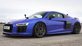 900hp Turbo S v 950hp R8 v 1,000hp GT-R： DRAG RACE.