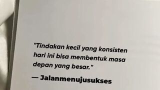 Tindakan kecil yang konsisten akan membentuk masa depan yang besar