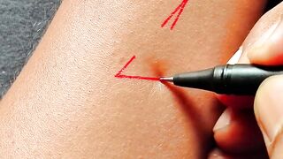 Thunder and Cloud Tattoo Design Gel Pen Tutorial