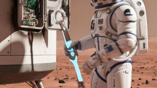 He Tried To Escape Mars, But A Giant Worm Swallowed Him! ???????? #astronaut #space #comedy