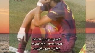 Entah apa yang ada di pikiran Yamal saat melakukan hal ini.