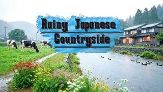 Rainy Japanese Village for Deep Sleep (No Talking)