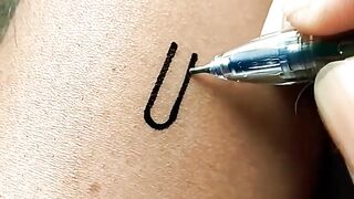 DIY | letter P logo easy tattoo..