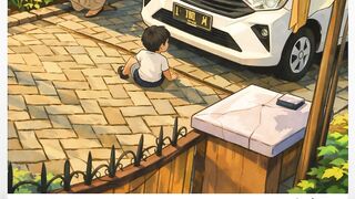 seorang balita tertabrak mobil pribadi milik tetangga