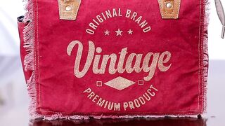 Vintage Canvas & Leather Handbag