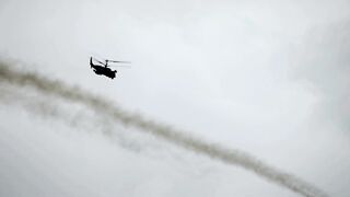 Combat Helicopter Firing Unguided Missile
