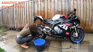 amazing heavy bike amazing Unboxing and testing my OmniaRacing tyrewarmers for my BMW S1000RR