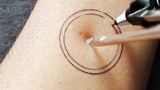 SMALL COMPASS WRIST TATTOO | Black Gel Pen Art | Minimalistic Design Idea..