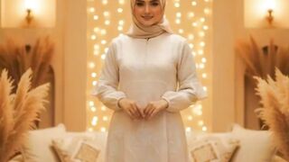 Design Abstract Pattern for white dress muslimah fashion