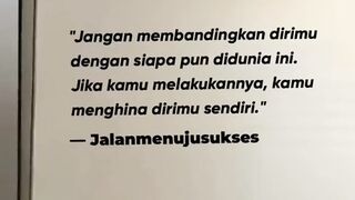 Jangan bandingkan dirimu dengan siapapun di dunia ini