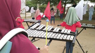 School Marching Band Performance | Glockenspiel Practice & Outdoor Music Show