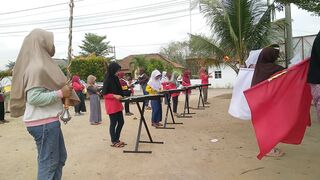 Outdoor School Marching Band Practice | Students Music Performance & Flag Routine