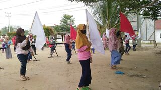 School Marching Band Flag Practice | Outdoor Student Performance & Color Guard Routine