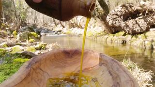 Making shawarma in forest yeahh