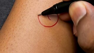 Drawing Naruto’s Anbu Logo ???? as Temporary Tattoo | Gel pen art
