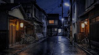 Rainy Night in Old Japan ????️ Relaxing ASMR Rain Sounds with Calm Instrumental Music for Sleep & Study