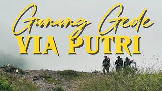 Gede pangrango mountain in indonesia