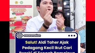 Di tengah ramainya antrean pembeli di Aldi’s Burger, Aldi Taher justru mengambil langkah yang tak biasa.