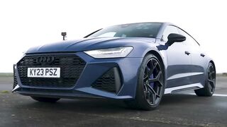 New RS7 Performance v BMW M8 v AMG GT63： DRAG RACE.