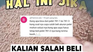 Lakukan hal ini JIKA kalian SALAH BELI ukuran pakan PELET