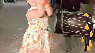 So Cute Kid Girl Dhol Dance