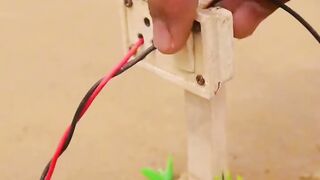 Peanut Village foreman is online!  Mini brick water diversion for gardening!