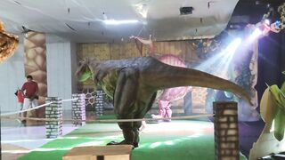 Dinosaurus berkelahi lucu