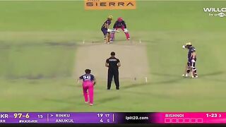 Rinku Singh great sixes against bishanoi
