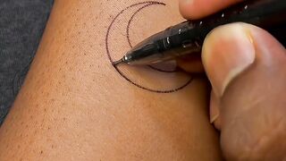 Minimalist and cute ???? Celestial ???? tattoo design for girls | Gel pen art