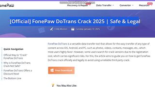 FonePaw DoTrans 10.2.2 Crack + License Key Free Download [latest 2026]