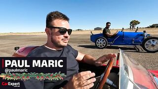 Drag racing two $300k toy cars： Ferrari vs Bugatti