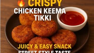 Crispy Chicken Keema Tikki ???? | Easy Snack #shorts
