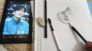 Squid game season 2 sketch step by step for beginners