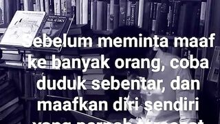 Kadang kita terlalu sibuk minta maaf ke orang lain, sampai lupa kalau diri sendiri juga butuh dimaafkan. ????✨