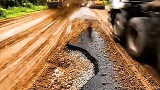 Road construction time laps