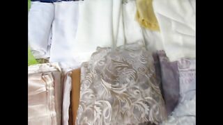 Шторки на кухню из остатков ткани.