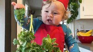 Have fun???? with this small chef????