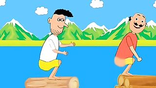 New funny cartoon motu and patlu potty man comedy 2023