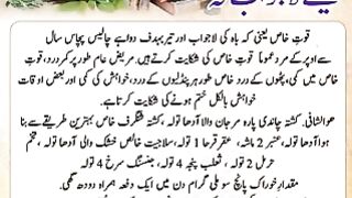 For strong erection | قوت خاص کا بہترین نسخہ
