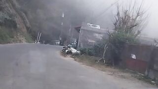 Driving along mountain road at Itogon Benguet Philippines