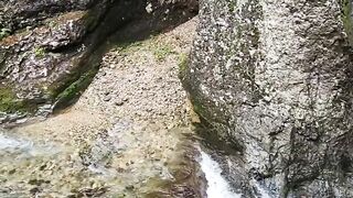Beautiful stream along the mountains