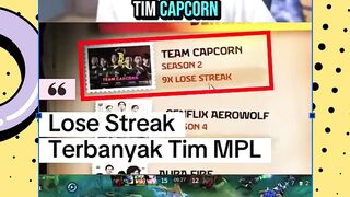 rekor lose streak terbanyak tim MPL ID
