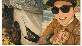 Rumah kades hoho di banjarnegara diteror bom molotov,mobil honda civic turbo terbakar.!