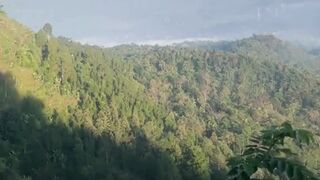 Pagi cerah disugihi pemandangan luar biasa