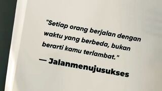 Setiap orang berjalan dengan waktu yang berbeda